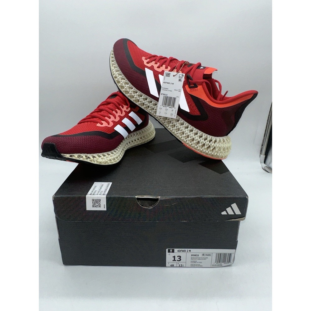 Adidas 4DFWD 2 IF9933 Men's Better Scarlet/White/Solar Red Running Shoes Sz 13